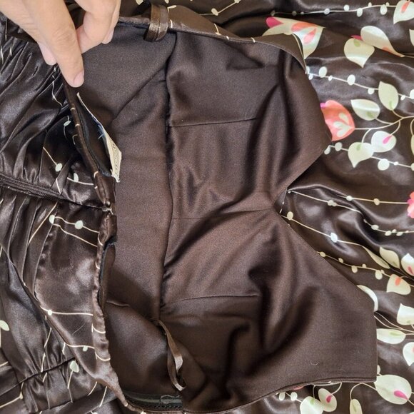 Vintage Jessica Howard Brown Halter Dress Babydoll Coquette Y2K Sz 8 - Picture 10 of 13